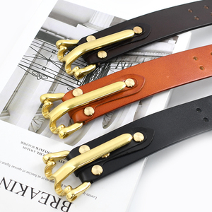 YB695 deepeel เข็มขัดสไตล์อัศวินทำด้วยมือขนาดกว้าง3.8ซม. สายหนังวัวแท้เทรนด์สำหรับผู้ชายเครื่องประดับเสื้อผ้าแบบทำมือ - Product Image 5