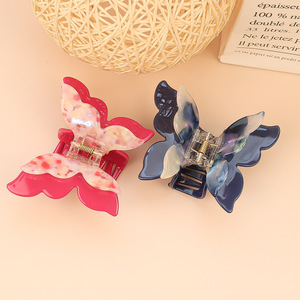 Pinza de Pelo de Acetato de Doble Capa Estilo Francés <span class=keywords><strong>Popular</strong></span> YJL, Pinza de Pelo de Mariposa Personalizada, Exquisita, Romántica y Elegante para Niñas - Product Image 3