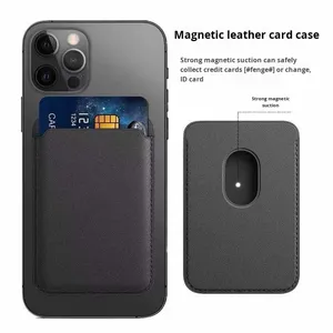 Fashion Custom Color Luxury Strong Magnetic Slim Phone Grip PU Leather Card Holder Slot <strong>Wallet</strong> for iPhone 13 14 15 16 - Product Image 2