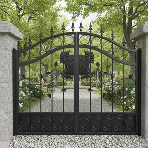 Portail Principal en Fer Forgé Galvanisé Décoratif Moderne Personnalisable, Idéal pour Allées, Villas, Résidences et Jardins - Product Image 6