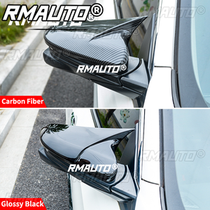 2 Piezas de Cubiertas de Espejo Retrovisor de Fibra de Carbono con Forma de Cuerno para Honda Civic 2016-2020 - Product Image 3
