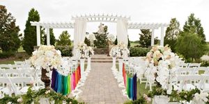 Guirnalda de tela hecha a mano estilo bohemio con colores personalizados, borlas y banderines <span class=keywords><strong>para</strong></span> decoración nupcial y telón de fondo <span class=keywords><strong>para</strong></span> ceremonias. - Product Image 4
