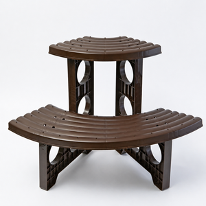 Étagères robustes en plastique durable à 2 niveaux pour plantes d'intérieur et d'extérieur, jardin, balcon - Product Image 1