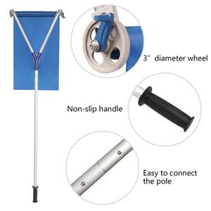 Râteaux à tapis de jardin acceptables OEM ODM 1.8-6.5m de longueur râteau à neige de toit télescopique réglable avec poignée antidérapante - Product Image 5