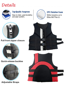 Vente en gros <span class=keywords><strong>Gilet</strong></span> de sauvetage en néoprène léger et résistant à la déchirure <span class=keywords><strong>Gilet</strong></span> d'<span class=keywords><strong>impact</strong></span> pour adulte pour le ski de natation flottant en plein air - Product Image 5