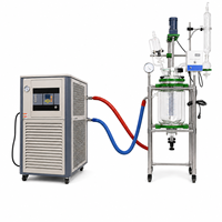 Cuve de réaction en verre automatique de haute précision 100L avec moteur et télécommande pour une mesure précise des liquides