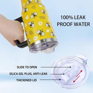 Vaso con temática <span class=keywords><strong>de</strong></span> abeja, vaso <span class=keywords><strong>de</strong></span> 40oz con asa, taza amarilla <span class=keywords><strong>de</strong></span> paja, botella <span class=keywords><strong>de</strong></span> agua, regalo para mujeres, niñas, amantes <span class=keywords><strong>de</strong></span> las abejas en Stock - Product Image 5