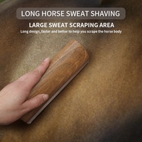 Peigne à cheval en bois avec Logo personnalisé, outil de désherbage, brosse de toilettage pour cheval, vente en gros, 20CM