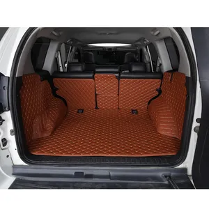 Tapis de coffre de voiture 3D en cuir diamant pour Toyota BMW Nissan Volvo