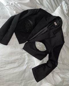 Ocstrade Fashion Runway Rhinestone Women'S <strong>Jackets</strong> Blazer Femme <strong>Black</strong> Long Sleeve Blazer Mujer <strong>Ladies</strong> <strong>Jackets</strong> and Coats Blazer - Product Image 5
