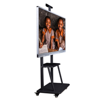 Tableau blanc interactif Weier YX-8602 de 86 pouces, équipement de formation éducatif, métal/verre, non pliable, pour les écoles