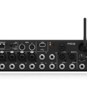 Console de mixage numérique Midas MR12 12 canaux avec enregistrement USB et effets intégrés pour groupes de scène et concerts - Product Image 1