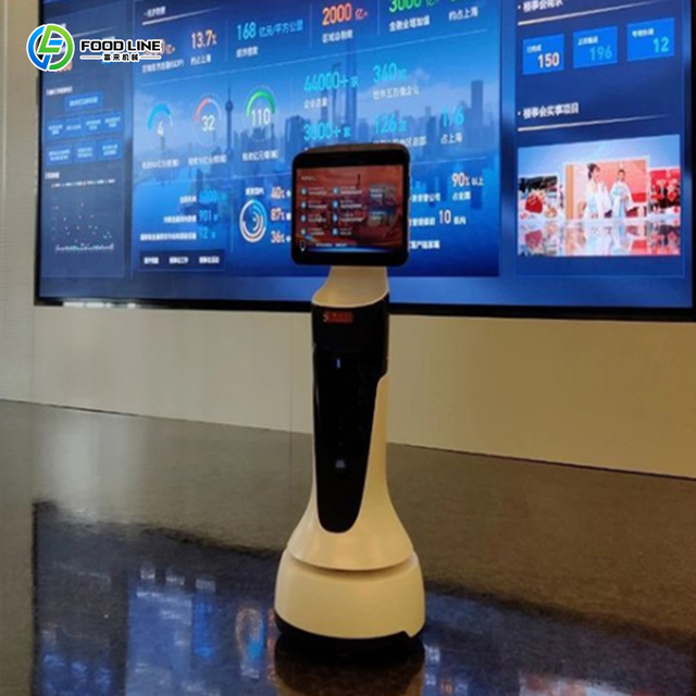 China High Tech Advertising Display Intelligent Robot Reception Robot for Restaurant Robot Reception Restaurant