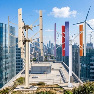 Éolienne à axe vertical de haute qualité 100 kW avec pales en aluminium de 9,5 m de diamètre et régulation automatique de la vitesse du vent - Product Image 6