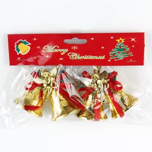 Venta al por mayor oro <span class=keywords><strong>rojo</strong></span> árbol de Navidad campanas de plástico decoración gran oferta campanas adornos colgantes decoraciones de Navidad - Product Image 5