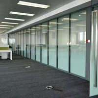 Meubles de bureau commerciaux modernes en verre trempé, isolation acoustique, installation facile, modulaire intégré pour une pose rapide sur site