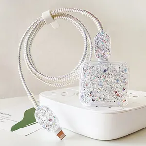 Honatop para <span class=keywords><strong>iPhone</strong></span> 15/14/13, Protector de Cable de Carga de 18W 20W, Accesorios para Teléfono Móvil, Enrollador en Espiral, Protector de Cable de Datos USB - Product Image 4