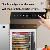 Déshydrateur Alimentaire Commercial et Domestique Rotatif en Acier Inoxydable de 20 Plateaux, à Écran Tactile, pour Fruits et Légumes