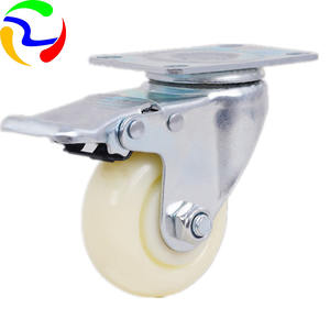 Roue personnalisée moyenne en <span class=keywords><strong>nylon</strong></span> blanc Chariot de remorquage à fond plat Roues universelles d'activité Roue industrielle en <span class=keywords><strong>nylon</strong></span> - Product Image 1