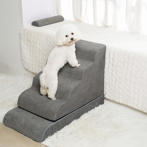 Pet Staircase 4+1 <b>Step</b> 50cm High Washable Dog Cat Ramp Bed Mat For Small Pets - Product Image 2