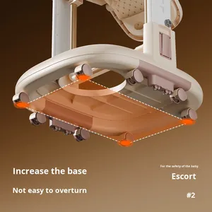 Seggiolone 3-in-1 in Plastica per Bambini, Sedia a Dondolo Multifunzionale, Passeggino e Seggiolino da Tavolo per Bambini - Product Image 3
