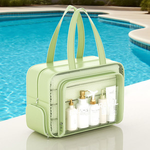 <b>Toiletry</b> Bag Large Capacity Waterproof Rectangle Travel Cosmetic <b>Storage</b> Bag With Mesh Pocket For Trip - Product Image 4