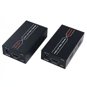 Alta calidad 1080P 60m Ethernet Cat5e/Cat6 Cable Hdm i Single Ethernet Extender Hdbt Transmisor con Ir