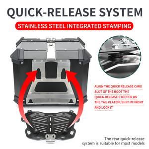 Caja trasera de aleación de aluminio de alta calidad de los fabricantes 25L 36L 45L 55L 60L <span class=keywords><strong>80L</strong></span> 100L motocicleta Top <span class=keywords><strong>Box</strong></span> proveedores - Product Image 5