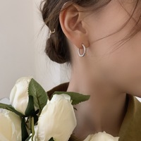 REETI 925 plata esterlina Simple Babysbreath pendientes para mujer moda personalidad pareja pequeños pendientes contratados
