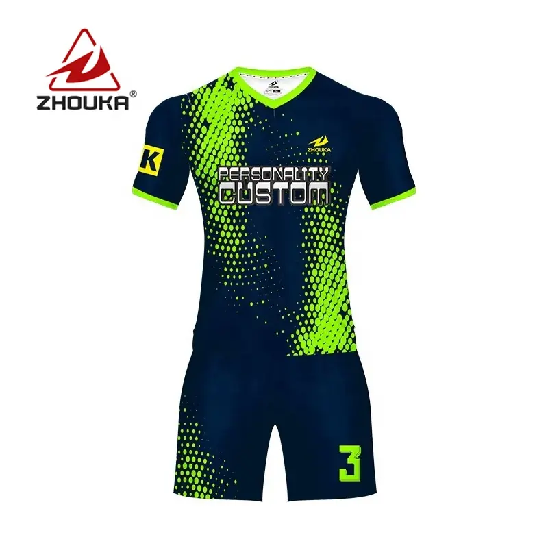 Profession Custom Design High Quality Quick Dry Breathable Football Soccer Jersey Wear Sublimation Men Soccer Uniform Set