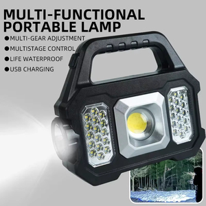 Lampe torche LED/COB à charge solaire, batterie externe 2500mAh, étanche, multifonctionnelle, avec poignée, pour le camping en plein air, lampe de travail 6 - Product Image 3