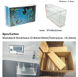 Boîte de collection Pokémon Mega Evolution <span class=keywords><strong>Charizard</strong></span> X EX UPC en acrylique poli, pré-assemblée, moderne et personnalisée, épaisseur 5mm+8mm - Product Image 2