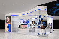 13-ZMeS003 MZI Mobilier de magasin K-Beauty de haute qualité et écologique avec éclairage LED et rangements personnalisables pour les magasins de détail