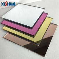 Usine Directe Miroir Réfléchissant Feuille Autocollant Mural Verre Plastique 1mm D'épaisseur Argent Or Miroir Feuille Acrylique