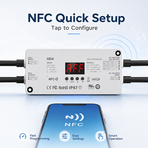 Contrôleur LED DALI extérieur IP67 étanche 6A haute/basse tension NFC DT6 DT8 4 canaux PWM variateur RGBW pour kit d'éclairage de jardin et de bâtiment - Product Image 3