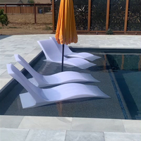 Chaise longue de piscine d'extérieur, chaise longue de piscine pour hôtel
