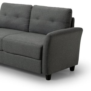 Ensemble de canapés modernes pliables en velours, meubles de salon de luxe, large, gris/noir/beige, pour chambre à coucher, hôtel et appartement - Product Image 6
