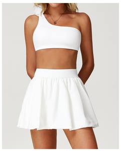 شعار مخصص ملابس رياضية نسائية سريعة الجفاف جيدة التهوية ملابس بيكلبول <span class=keywords><strong>2</strong></span> في 1 تنورة تنس الجولف مع جيوب جانبية للبالغين - Product Image 4