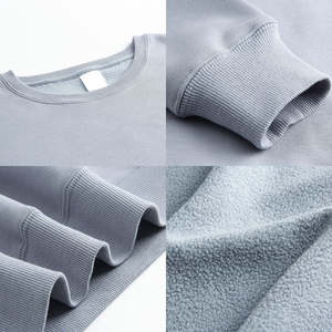 Sweat-shirt unisexe en coton de haute qualité, surdimensionné, taille plus, sweat-shirt à col rond pour femme, sweat-shirt pour homme, broderie personnalisée - Product Image 2