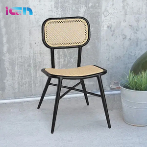 Silla de mimbre estilo Retro de ocio, jardín antiguo, caña de ratán, bambú, París, Café - Product Image 1