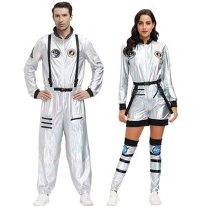 Pareja <span class=keywords><strong>Disfraz</strong></span> <span class=keywords><strong>de</strong></span> <span class=keywords><strong>Halloween</strong></span> Juego <span class=keywords><strong>de</strong></span> rol Conjunto <span class=keywords><strong>de</strong></span> simulación Traje espacial Mono <span class=keywords><strong>de</strong></span> piloto Disfraces <span class=keywords><strong>de</strong></span> astronauta adulto - Product Image 1