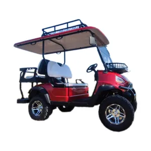 Advanced Engine Technology And Strong Power Sightseeing Bus Electric 4 Seater Lifted Golf Cart