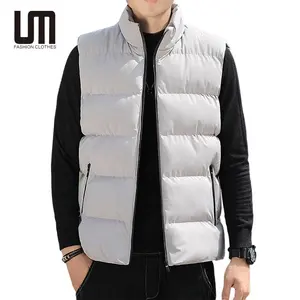Liu Ming Cheap Custom Logo Men Winter Warm Coats Stand Collar Down Puffer Vest Oversized Plus Size Sleeveless Jackets