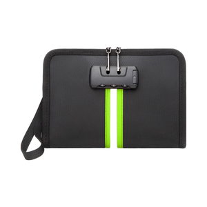 Mallette de rangement en nylon de grande capacité sac d'argent ignifuge étanche avec fermeture à glissière étui de verrouillage de style décontracté portable pour l'argent - Product Image 3