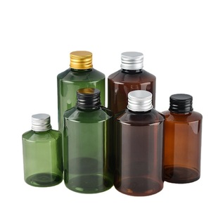 Plastic <b>Bottles</b> 50ml 100ml <b>200ml</b> 500ml Flat Shoulder Screw Cap Cosmetic Packaging Lotion Toner Dispenser - Product Image 1