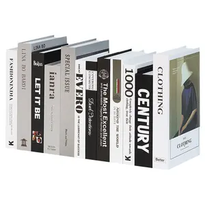 Atacado Famoso faux livros para decorar moderno luxo livros simulação livro decorativo