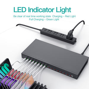 Estación de acoplamiento de carga de teléfono de <span class=keywords><strong>200W</strong></span> con concentrador Usb tipo C de 16 puertos adaptador de concentrador - Product Image 3