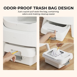 Pour AutoScooper 11 Bac à litière automatique pour chat Détection de sécurité Nettoyage facile Grande capacité Matériau PP écologique Conception ouverte - Product Image 6