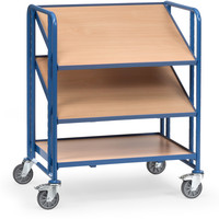 Chariot de picking incliné réglable pour entrepôt, idéal pour le transport de bacs de stockage et de pièces