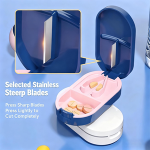 プレミアムピルカッター、シャープなステンレススチールブレード付きポータブル薬スプリッタータブレットとビタミン - Product Image 5